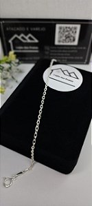 *Pulseira Cadeado 19cm x 0,1mm em prata 925*