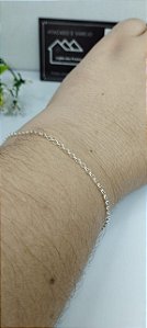 *Pulseira Elo redondo 19cm em prata 925*