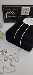 *Corrente Veneziana 70cm V19 (1x1) em Prata 925*