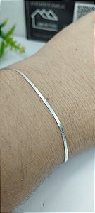 *Pulseira Laminada Fina 18cm x 1mm em prata 925*