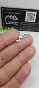 Piercing Furo com Pedras em Prata 925