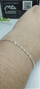 *Pulseira Torcida Grossa 18cm x 2mm em prata 925*