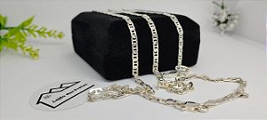*Corrente masculina Gucci 0,3mm x 60cm + Pulseira 20cm em prata 925*