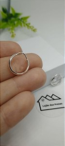 *Brinco Argola 1,5 cm + Espessura 0,3mm em prata 925*