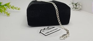 *Pulseira Masculina Grumet 1x1 - 0,3mm x 20cm de Prata 925*