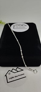 *Pulseira Bolinha 19cm x 1cm em prata 925*