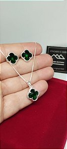 *PORTA JÓIAS DE BRINDE* *Conjunto TREVO em prata 925*