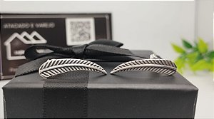 Brinco ear cuff Folha em prata 925