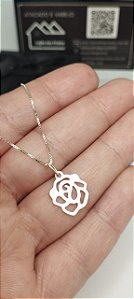 Conjunto Pingente e Corrente veneziana 45 cm em prata 925