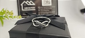 *Anel infinito com coração em prata 925*