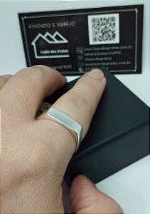 Anel Chapa Retangular em Prata 925 *Atacado e Varejo*