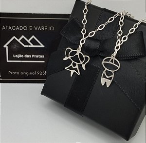 Pulseira com Pingente menina ou menino em prata 925 *Atacado e Varejo*