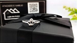 Anel Infantil Coroa Princesa em Prata 925 *Atacado e Varejo*