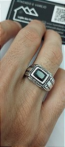 Anel masculino com Pedra em prata 925