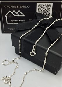 Conjunto Colar + Pulseira com Micro Bolinhas em Prata 925 – Delicadeza e Estilo
