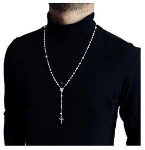 Corrente Terço 70cm x 7mm em Prata 925
