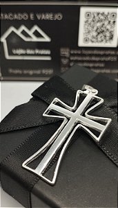 Pingente Crucifixo Vazado em Prata 925