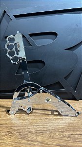 Defeito no cromo - Alavanca de freio de mão CROMADO - Soco ingles