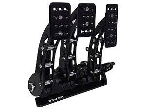 Conjunto de pedaleira tripla - preta