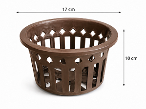 1 UNIDADE - Vaso Sofisticado Vazado Marrom