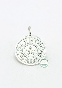 Medalha/Pingente insígnia dos Orixás - Prata