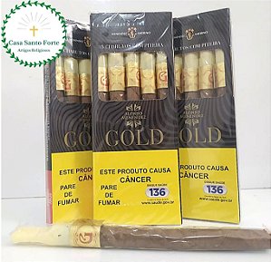 Cigarrilhas Gold com Piteira - Pacote com 5 unidades