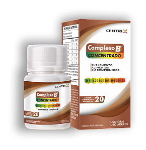 CENTRIX COMPLEXO B12 CONCENTRADO COM 20 COMPRIMIDOS