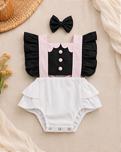 Romper Infantil Mundo Bita com Laço