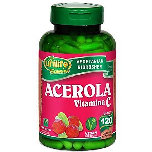 Acerola + Vitamina C - 120 cápsulas