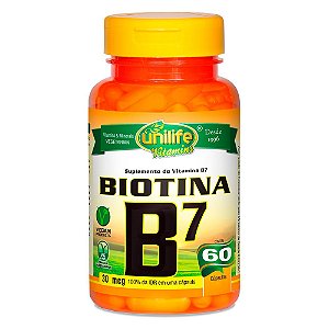 Vitamina B7 - Biotina - 60 cápsulas