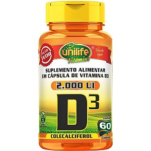Vitamina D3 - Colecalciferol 60 cápsulas