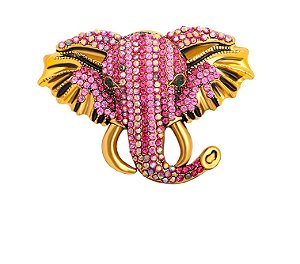 Broche Pingente Ganesha Rosa