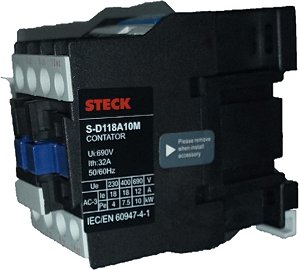 STECK SD118A10M – Contator de Potência 3P, 1NA, 690V, Bobina 220VCA