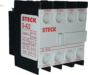 STECK S422 – Bloco de Contato Auxiliar 2NA + 2NF para SC1 / SC2