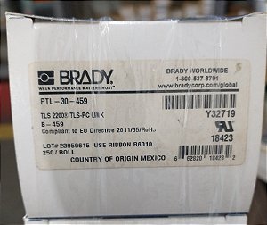 BRADY Etiqueta PTL-30-459  9.05x38.1mm- Rolo com 250 unidades