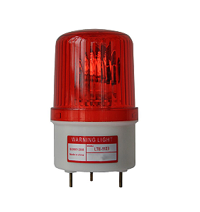 LTE1103 - Vermelho C/ Alarme - Sinalizador Giroflex, 220VCA