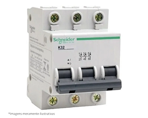 SCHNEIDER K32A3C10 – Minidisjuntor Tripolar 3P 10A Curva C 6 kA