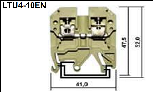 LTU4 10ENBG - Conector Parafuso Bege 10mm²