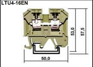 LTU4 16ENBG - Conector Parafuso Bege 16mm²