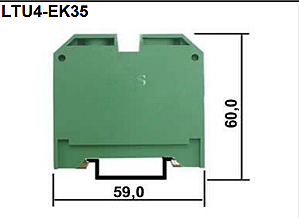 BHS LTU4 35EK – Conector de Terra com Parafuso 35 mm² para Trilho DIN TS35