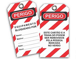 BRADY CT8003 – Cartão de Travamento de Bloqueio Autolaminável | 83x143mm