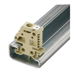 WEIDMÜLLER EWK 1 – Poste Final Bege Para Trilho TS32 | Linha SAK - Parafuso