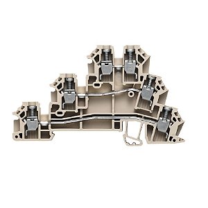 Conector Triplo Parafuso DLD 2.5 Bege para fios de 2,5mm²