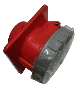 STECK S4246W – Tomada Embutir Vermelha 32A 3P+T 380-440V 6H IP67 | Shock Tite