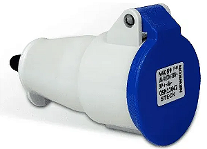 STECK N3056 – Acoplamento Azul 16A 2P+T 250V 6H Azul IP44 | Newkon