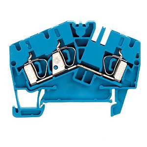 Conector Mola Duplo ZDU 4-2/3AN Azul - 4mm² 3 Conexões