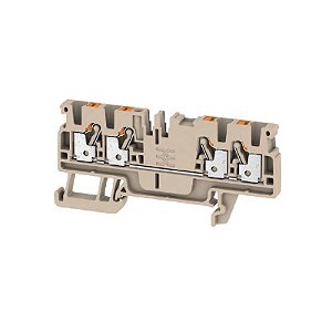 A4C 2.5 - Conector Push-In Bege 2,5mm² 4 conexões