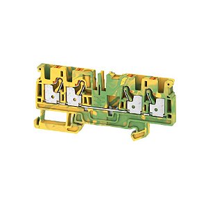 Conector Push-In A4C 4 PE Verde-Amarelo 4,00mm² 4 conexões