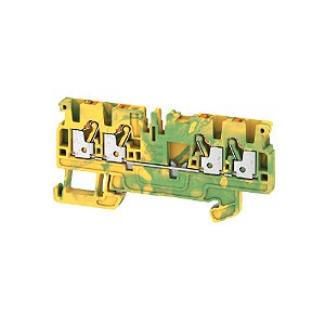 A4C 2.5 PE - Conector Push-In Verde-Amarelo 2,5mm² 4 conexões