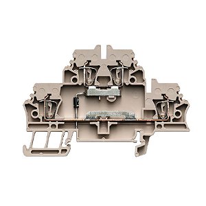 Conector Mola Duplo ZDK 2.5D/1 Bege - 2,5mm²